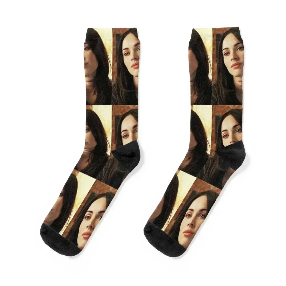 megan fox Socks retro Antiskid soccer christmas gift FASHION Luxury Woman Socks Men's