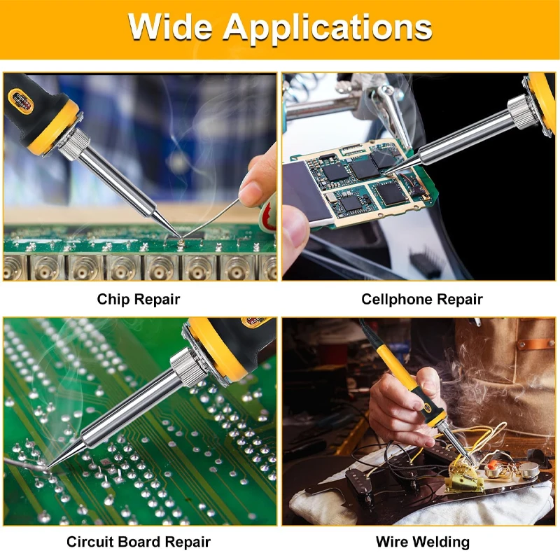 For Dewalt 18V 20V Battery Cordless Electric Soldering Iron Welding Power Tool 300-500℃ Temperature Adjustable Fast Heating