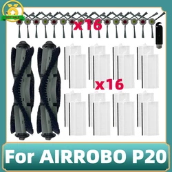 Compatible For AIRROBO P20 Robot Vacuum Cleaner  Main Side Brush Hepa Filter Accessories Replacement Spare Parts Attachment Kit