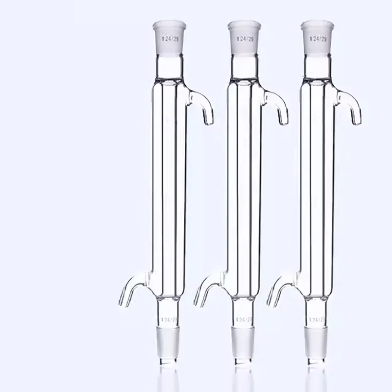 1PCS High borosilicate thickened glass straight condenser tube 100 200 300 400 500 600mm standard mouth distillation condenser