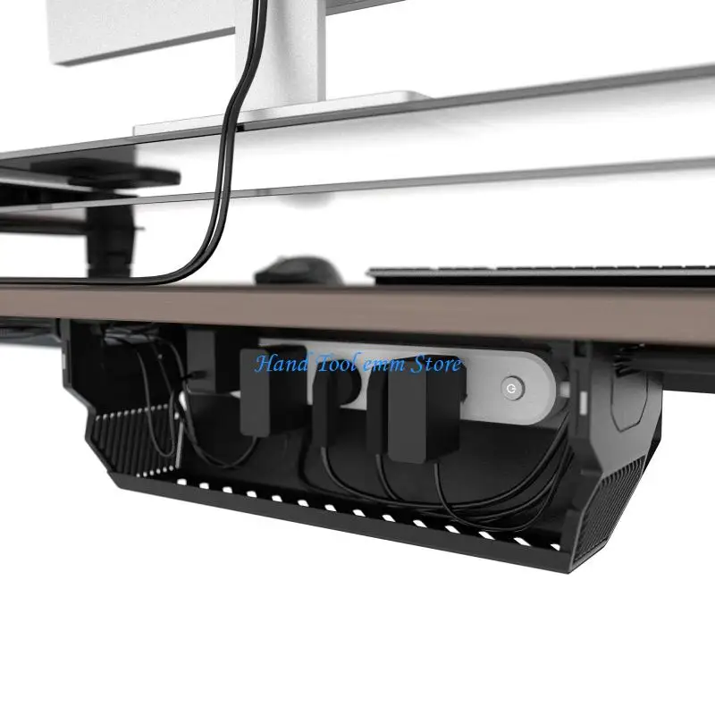 H37F Under Desk Cable Management Box High Carbon Steel Wire Organization Replacement