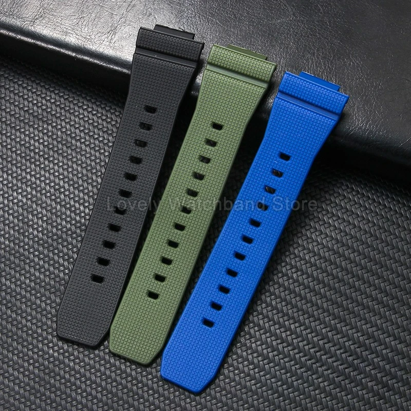حزام ساعة راتينج صديق للبشرة 16 ملم لساعة كاسيو كاسيووك GM-5600 GM-6900 GA-2100 أسود أخضر أزرق أبيض هيبوالرجينيك قابل للتنفس