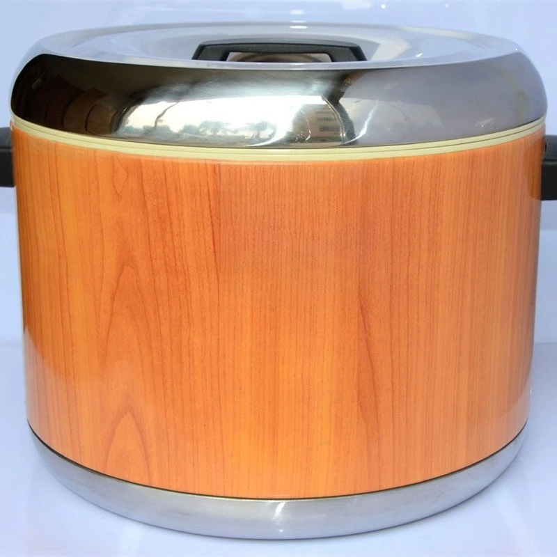 Sushi rice insulation bucket, Japanese wood grain insulation box, electric rice insulation pot