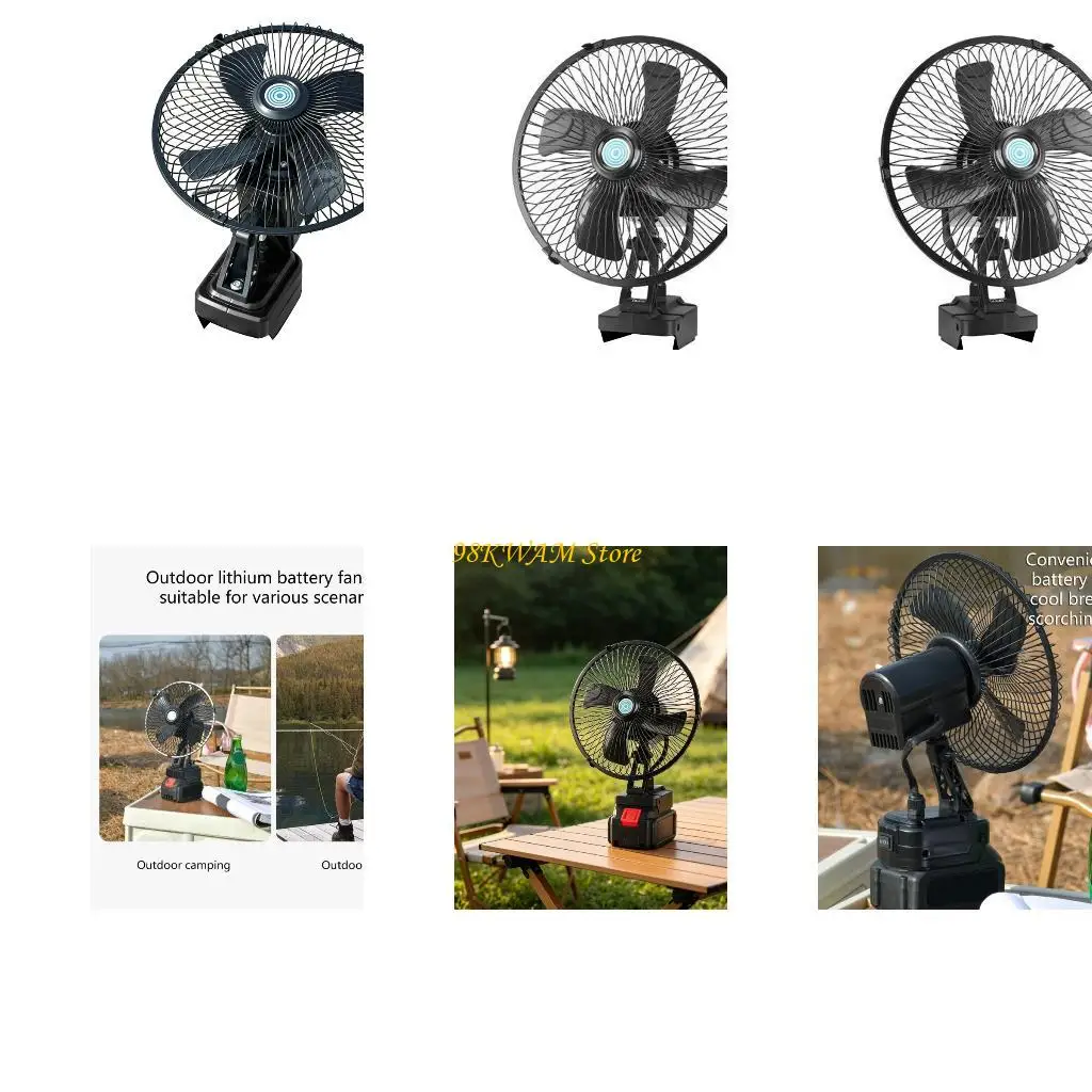 

High Performances 8 Inch Battery Powered Fan For Fishing And Hiking Trips 68UF