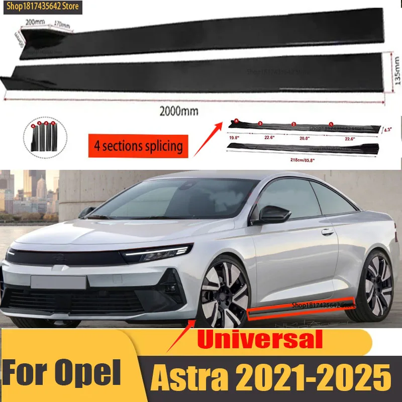 

Universal Car Side Skirt 8 Pcs 2.2m Winglet Splitters Lip Side Spoiler For Opel Calibra A (C89) Coupe 1989-1997