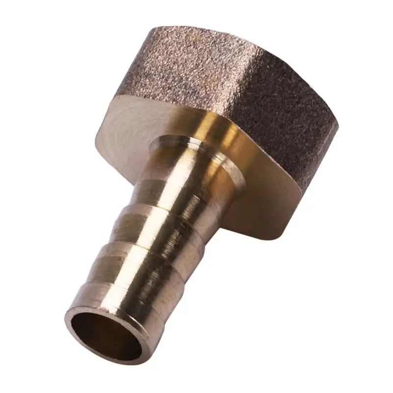 

HLZS-4X Gold Brass Fitting 10Mm Hose Barb 1/2 Inch NPT Female Thread Straight Connector