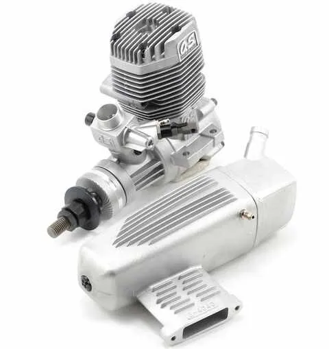 OS Engines MAX 75AX 2-Stroke 75 Nitro Methanol Airplane Glow Engine with Muffler for Sport RC Fixed Wing Model Aircraft 17400