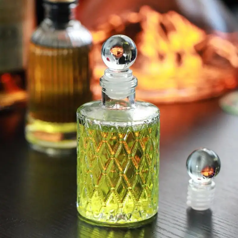 Bar Bartender Vintage Glass Bitters Bottle With Glass Cap Multipurpose Seasoning Vial For Cocktail Kitchen Condiment Storage