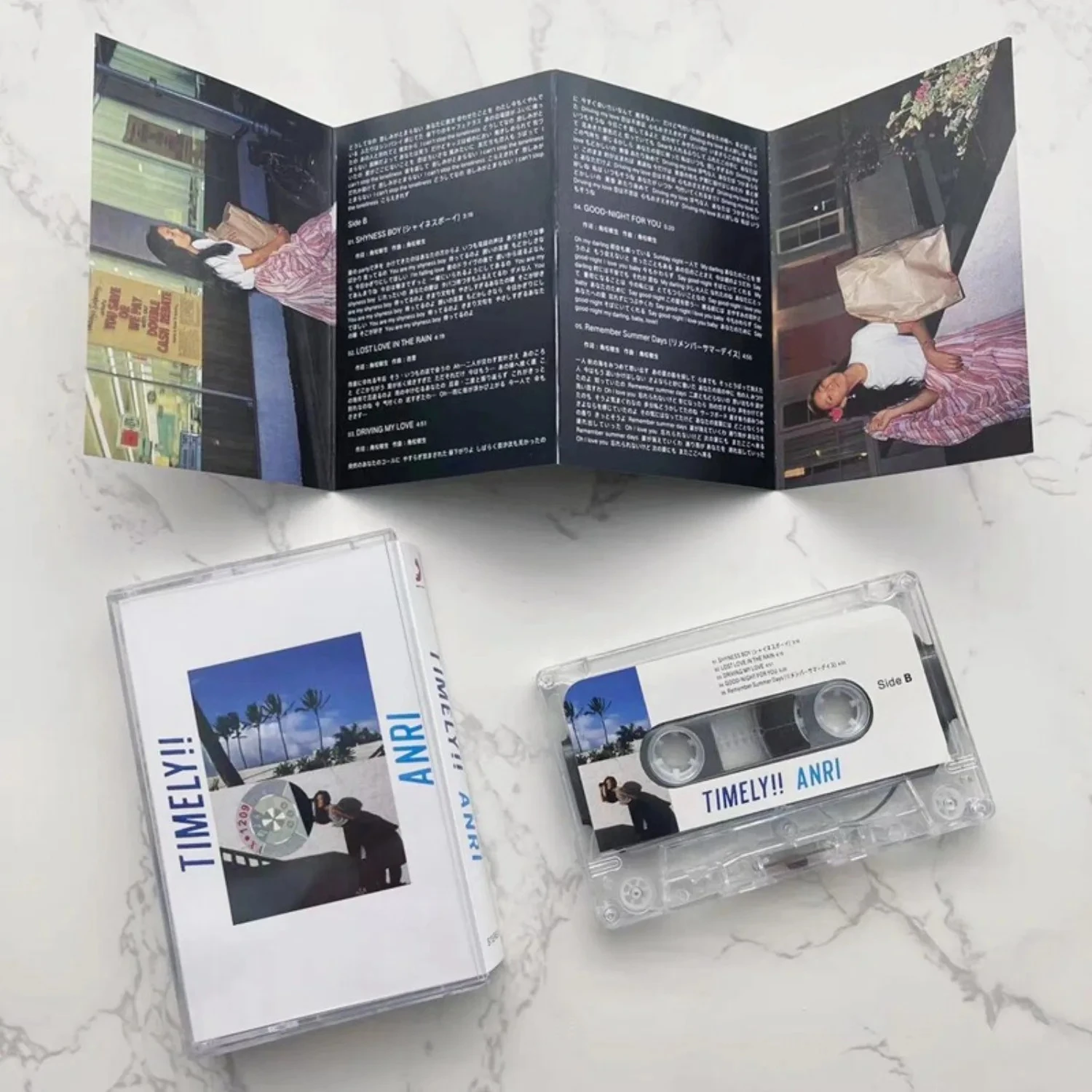 Fita Cassete de Música Japonesa Retrô City Pop, Capa de Fotografia de Retrato de Paisagem Costeira de Verão, Faixa Atmosférica Relaxante