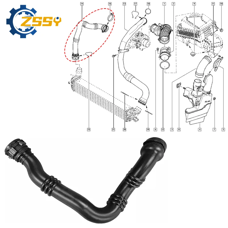 

Intercooler Hose 8200551943 For Renault Laguna 3 Latitude 2.0 Dci LATITUDE (L70_) 2.0 dCi Charge Air Cooler