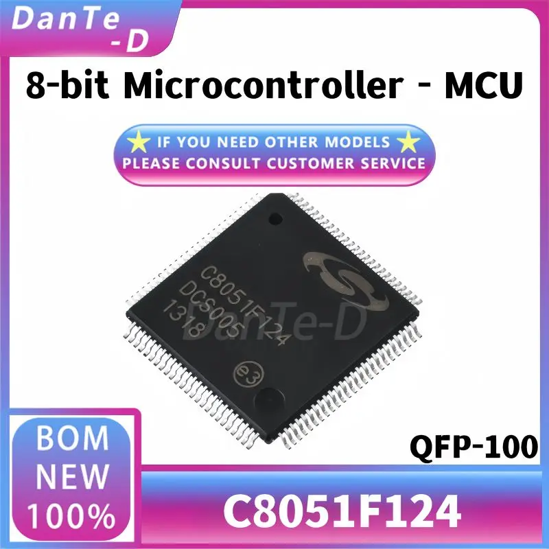 C8051F124-GQ package QFP-100 8-bit microcontroller MCU single-chip IC original authentic