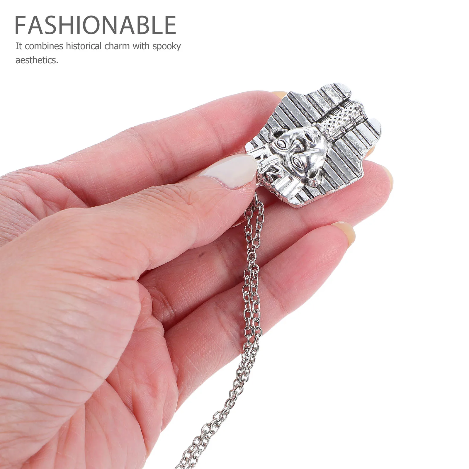 

Ancient Egyptian Style Necklace King Mummy Design Durable Alloy Exotic Charm Halloween Costume Party Wear