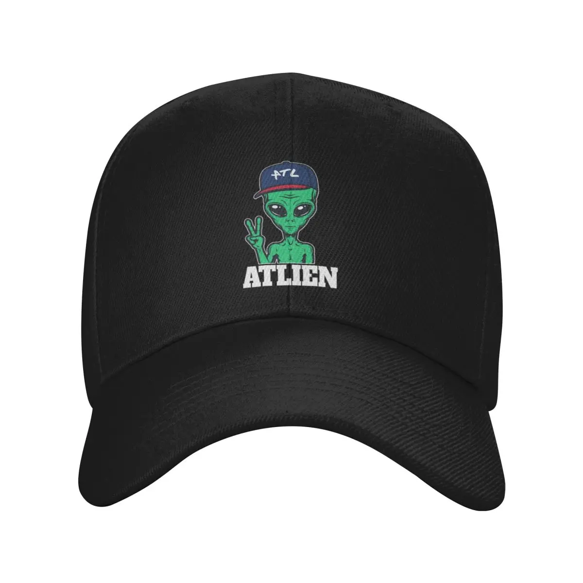 

Atlanta Green Atlien Baseball Cap Big Size Hat tactical cap hats for men Male hat Caps For Men Women's