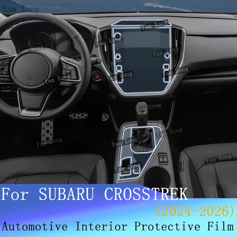 

Car Center Console Sticker For SUBARU CROSSTREK Full set interior Film Navigation screen Protection TPU Transparent Anti-scratch