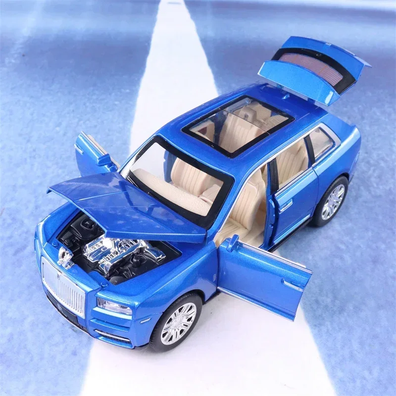 Rolls-royce Cullinan SUV de alta simulación, modelo de aleación de Metal fundido a presión, luz de sonido de coche, Colección Pull Back, juguetes para niños, regalos A253, 1:24