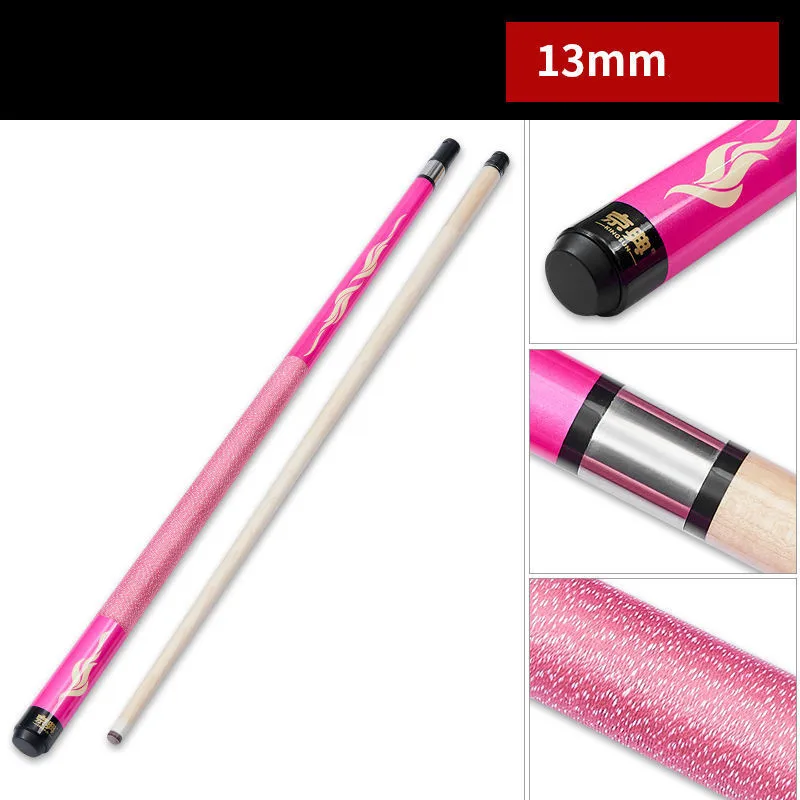 

Women's Pink Big Head Chinese Black Eight Nine Cue Snooker Cue Split Small Head Cue Set Billiard Cue