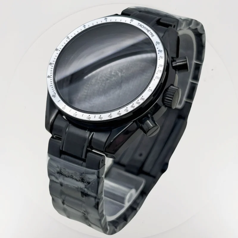 多機能 39.7 mm スピードマスター ケース Omg VK64 VK63 クォーツ ムーブメント部品に適合 ベゼル付き 20 mm スチール バンド ケースに適合