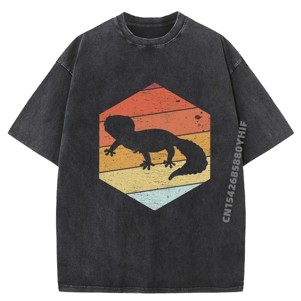 

Vintage Gecko Leopard Gecko Dad Luxury T Shirt Mens Washed Short Sleeve Tees Latest Father Day Daily Wear T Shirt Printed On