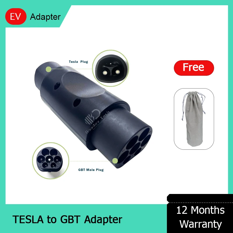 32A 7KW NACS Super Electric Car Charger Tesla To GB/T Chinese EV Charger Adapter Converter GBT EV BYD ID 4 6 Charging