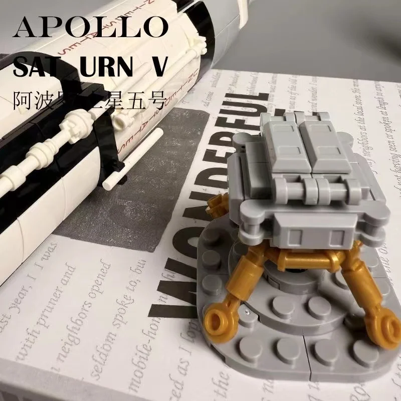 NASA De Apollo Saturn V Raket Bouwstenen Model Kit, Ruimteverkenning Raket Bricks, STEM Wetenschap onderwijs Kinderen Speelgoed Geschenken