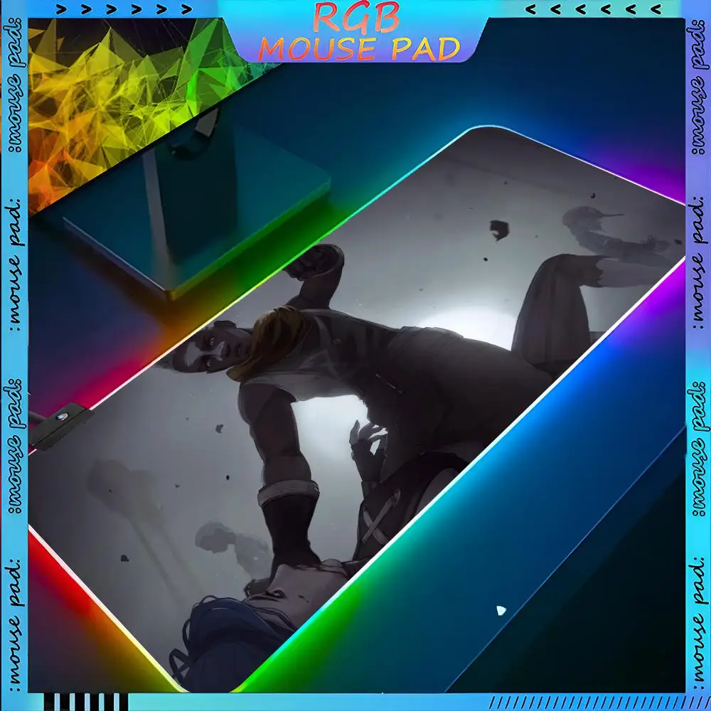 Ekko Arcane Mouse Pad RGB Keyboard Cover Desk-mat Colorful Surface Waterproof Multi-size World Computer GamerMause Pads Cute Ca