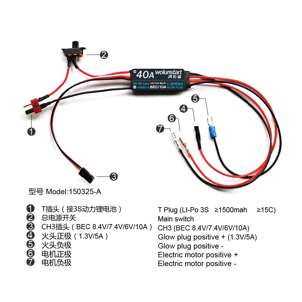 

wolunstart Remote Start Electric Starter 150325-A Compatible with Traxxas 3.3 ez Start
