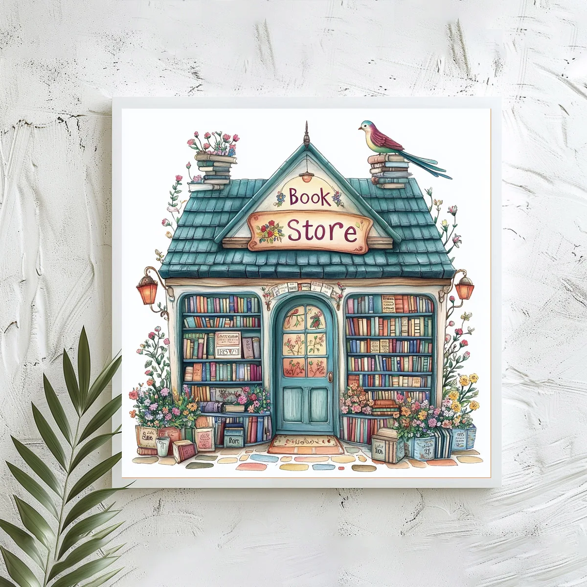 1 Stück 40x40 cm/15,74 Zoll, 11CT/14CT Kreuzstich-Set, DIY Valentinstagsgeschenk, Stickerei-Set für Festivals, Stadt – Detail 3