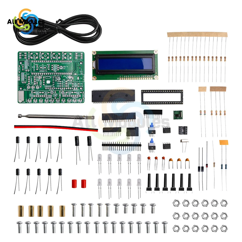 FM Digital Radio Kit DIY Soldering Project 87-108MHz FM Radio Module DIY Kits for Soldering Learning Teaching