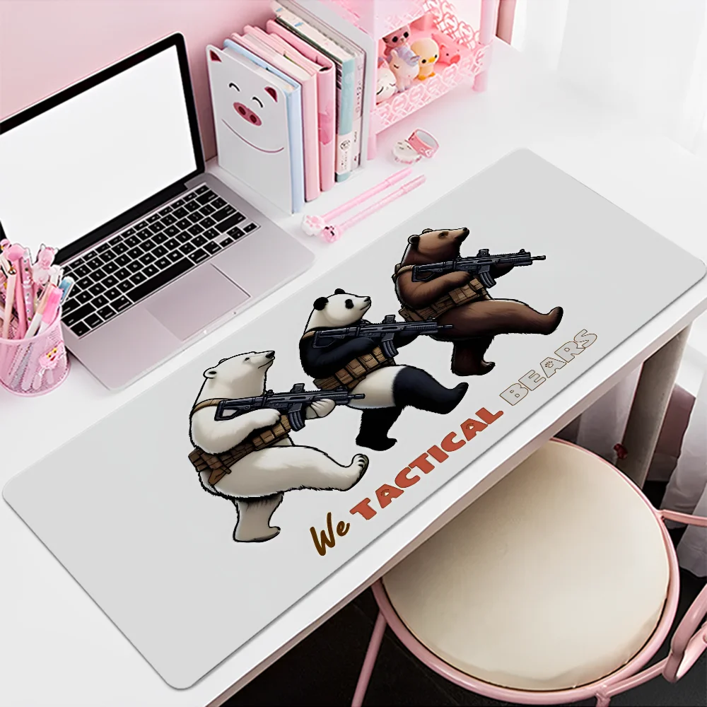 

WE-BARE B-BEARS Mousepad 80x30cm XL Lockedge Office Computer Desk Mat Table Keyboard Big Mouse Pad Laptop Cushion girls Bedroom