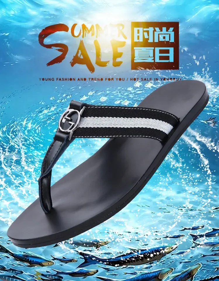 Textured Non Slip Rubber Men's Open Toe Sandals Matte Solid Waterproof Shoes For Rainy Outdoor Walking