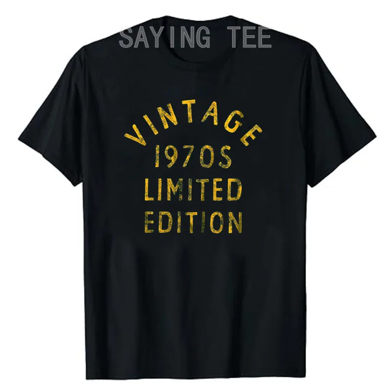 

Womens Vintage 1970s Limited Edition T-Shirt Funny Cool 1970 Theme Classic Tee for Ladies Women's Fashion Born in 70s Clothes