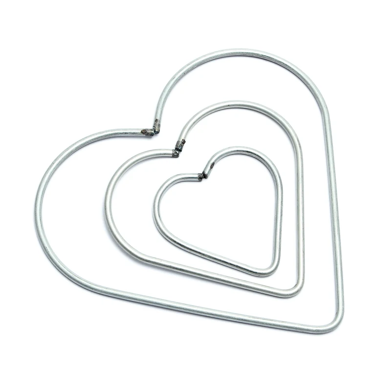 10pcs 50mm-200mm Dream Catcher Circle Round Heart Star Shape Findings Hanging Iron Circles Connector Jewelry Findings