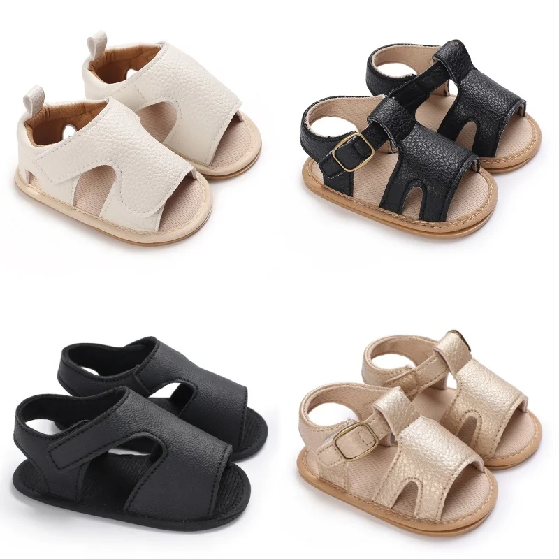 Summer Sandals Handsome Baby Boys Casual Shoes PU Rubber Sole Anti slip Comfortable First Walking Shoes