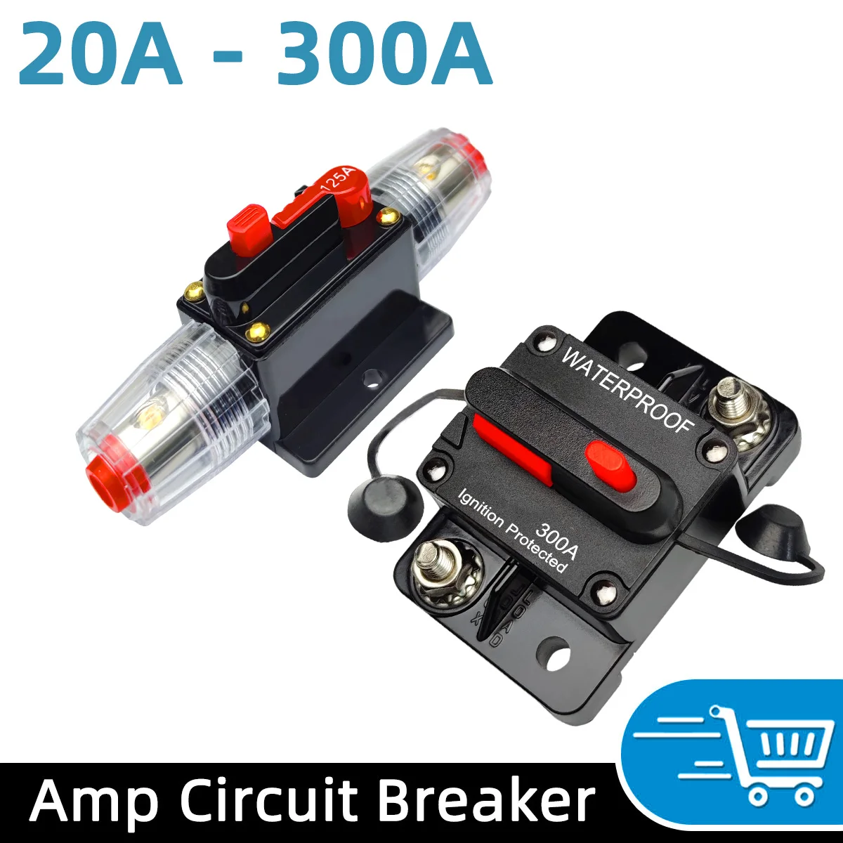 30A-300A Circuit Breaker Is Suitable For Marine Towing Vehicles With 12V-48V DC Manual Reset Waterproof Function Circuit Breaker