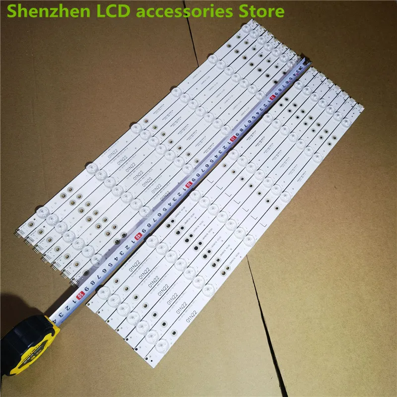 LED backlight strip GJ-2K16-490-D712-P5-L+R for  49'' 49PUS6401 49PUS6501 49PUH6101 49PUS6561/12  12LED 3V 1005MM 