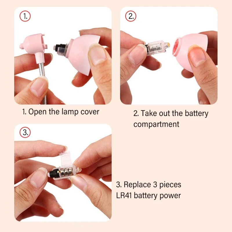 مصباح مكتبي صغير بمشبك LED لحماية العين، مصباح ليلي لقراءة الكتب، لطيف ومبتكر للطلاب، أضواء دافئة، مصباح طاولة البطارية