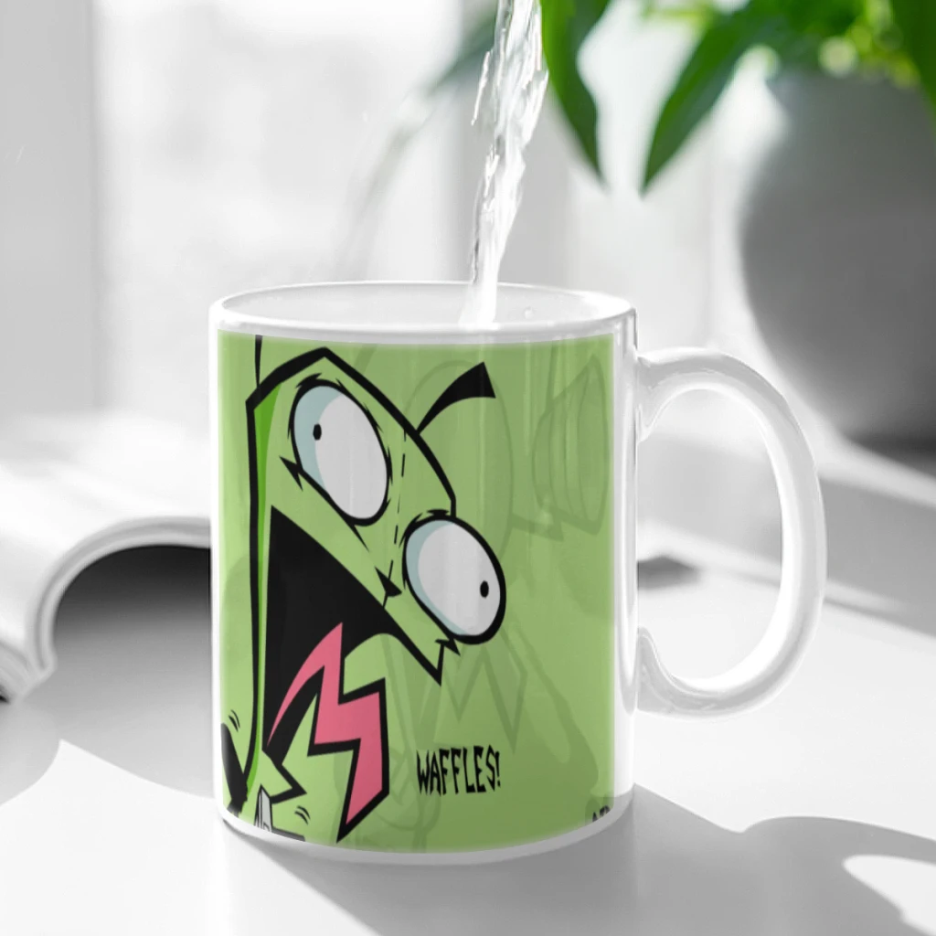 I-Invader Z-Zim Cartoon Free shipping Ceramic Cup Coffee Oatmeal Breakfast Cup Creative Personality Mug