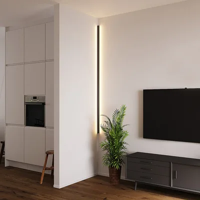 Nordic Minimalism Long Strip Corner Wall Lamp Simple Modern Living Room Bedroom Creative Design Wall Lamp - view 5