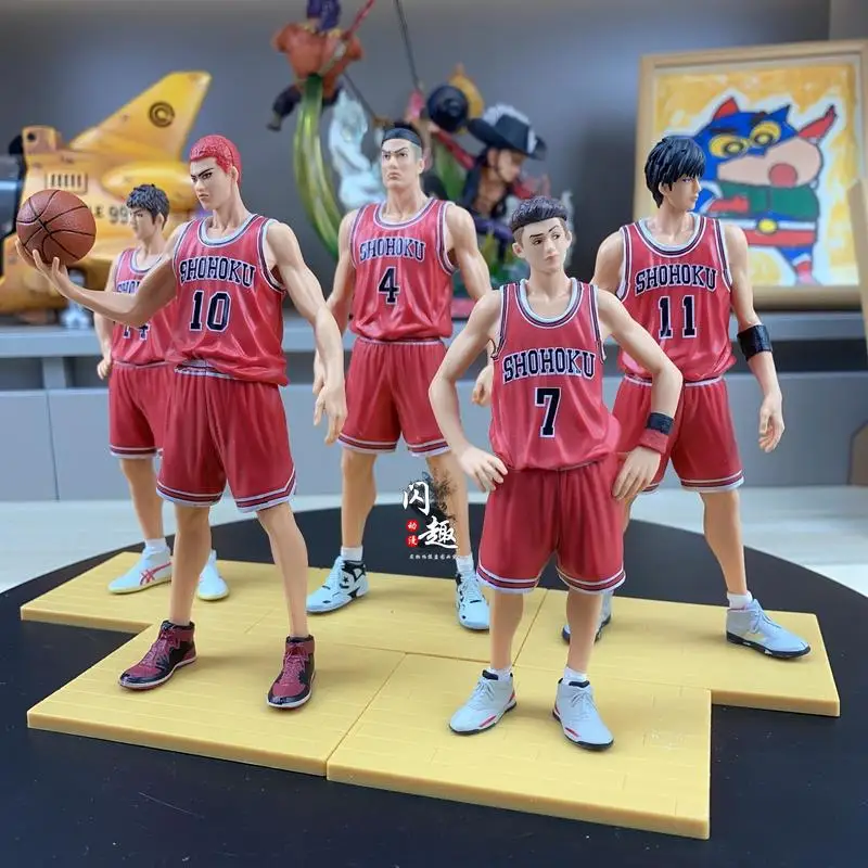 Anime Slam Dunk Action Figure Rukawa Kaede Sakuragi Hanamichi Hisashi Mitsui Ryota Miyagi Takenori Akagi Figurine Toy 17cm Model