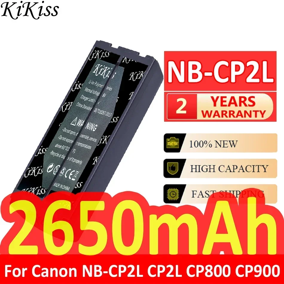 

Мощная аккумуляторная батарея KiKiss 2650 мАч для фотопринтеров Canon NB-CP2L CP2L SELPHY CP800 CP900 CP910 CP1200 CP100 CP1300