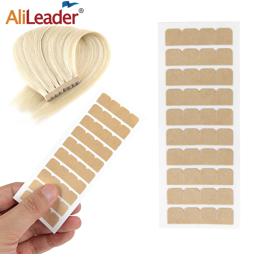 Hair Extension Tape Double Sided Replacement Tape Adhesive Invisible No Residue Transparent Tapes For Hair Extensions 5 Sheets