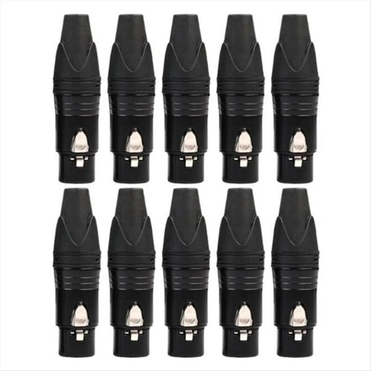 Fits for 10pcs DIY 3Pin XLR Adapter Socket XLR Aviation Connector Welding Head Microphone Cable Connector( Female)
