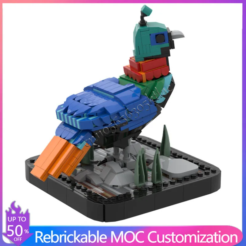 

650 PCS Himalayan Monal Blue Bird Famous Animal Miracle Of Life MOC Building Block Model Set DIY Assembly Toy Kid Christmas Gift