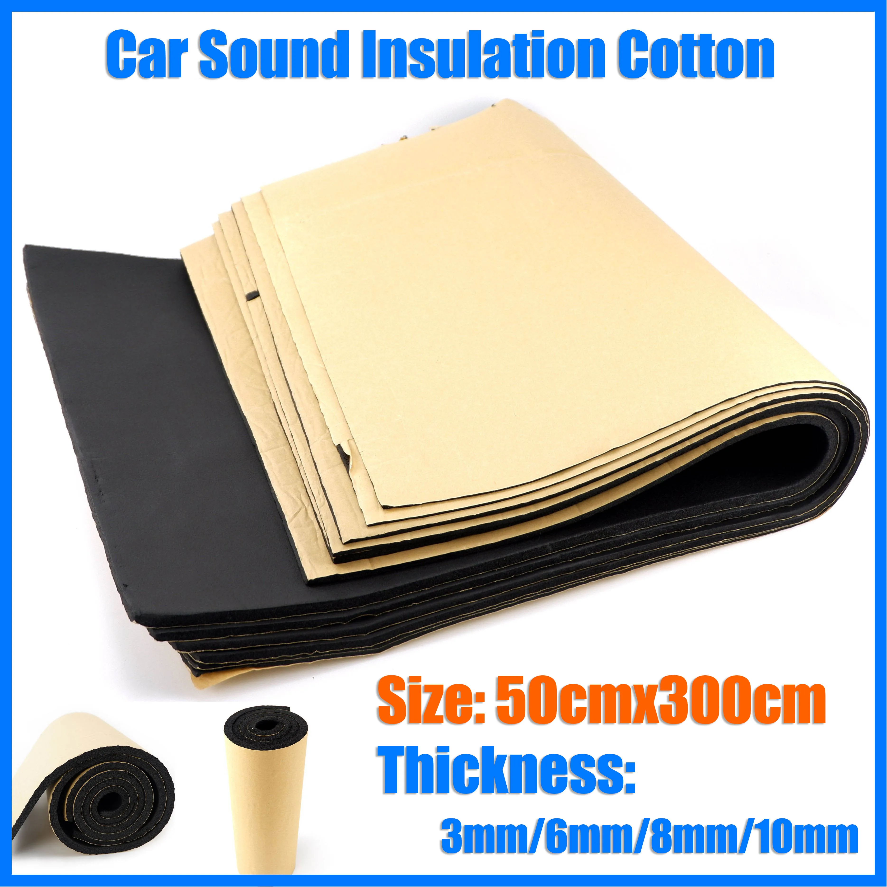 1 Roll 3mm/6mm/8mm/10mm Car Sound Proofing Deadening Truck Anti-noise Sound Insulation Cotton Heat Closed Cell Foam