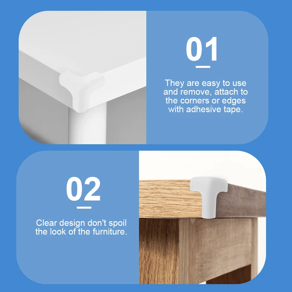 8 قطعة حواف السلامة يغطي حماة الزوايا عالية الشفافية للأثاث المنزلي الطفل التدقيق غير أثر للإزالة دائم #4