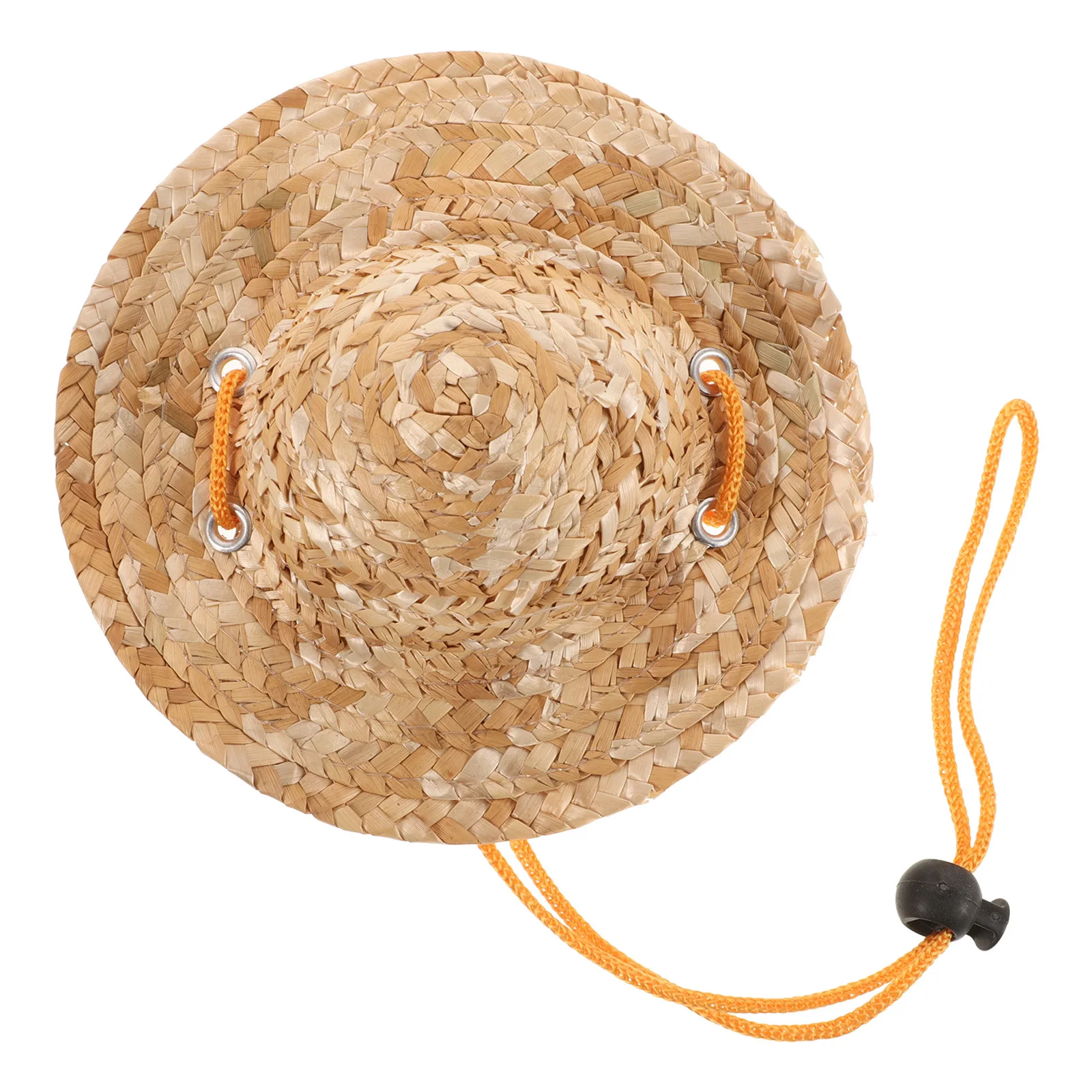 

Pet Straw Sombrero Sun Hat Adjustable Size S for Small Dogs Cats Garden Beach Outdoor Protective Hat Dog Hats Hats for Dogs