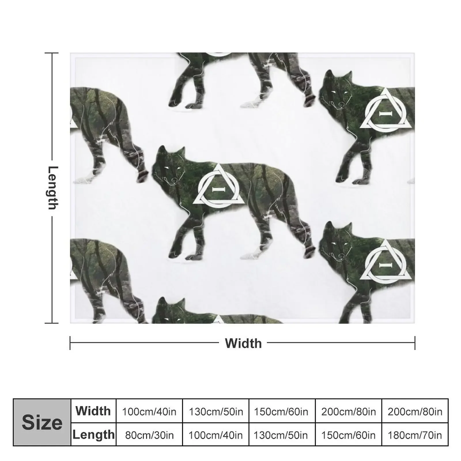 Otherkin - Wolf Therian Throw Blanket Personalized Gift cosplay anime Blankets