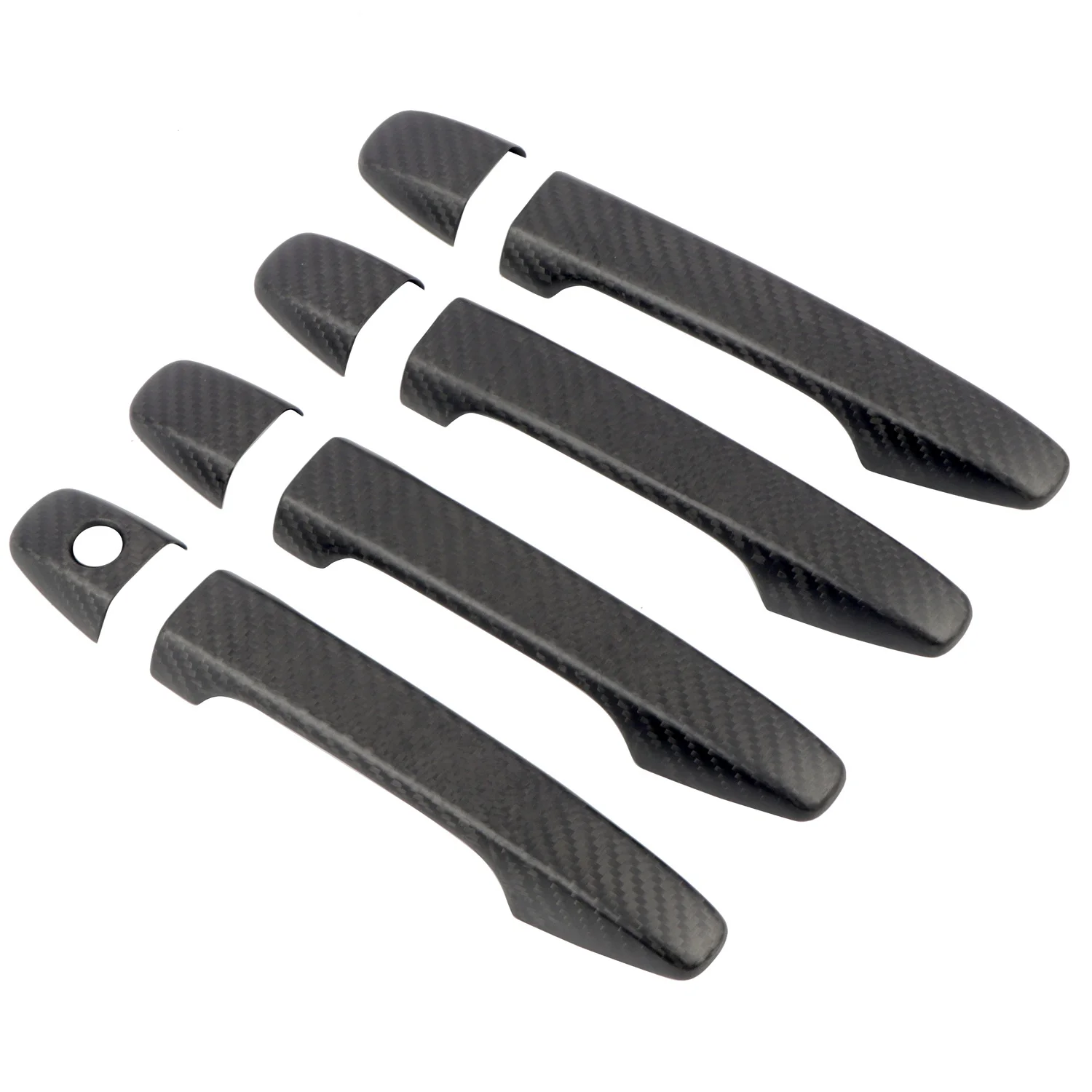 CGZ For Subaru WRX STi 2015-2021 Real Carbon Exterior Side Door Handles Cover Trim Car Accessories  8pcs