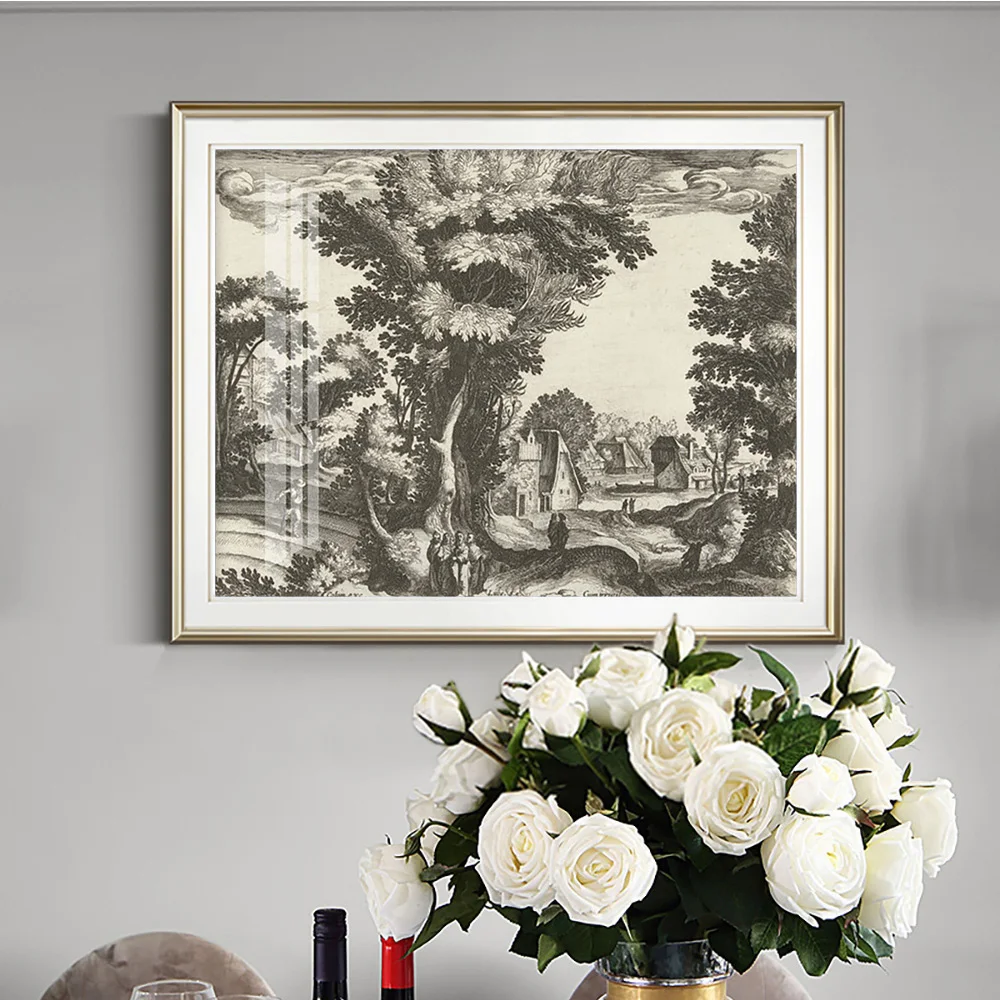 سيمون فريزيوس ملصق فني مطبوع Landschap Met De Gelikenis Van De Zaaier لوحة قماشية ديكور جدار الصورة