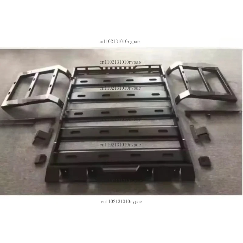 4X4 Car Roof Rack with LED  Ladder Luggage Rack Mount Kit Cargo Basket forJKU JL Gladiator